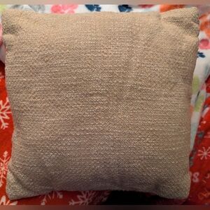 Tan Textured Throw Pillow
